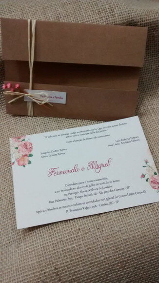 Convite Casamento Janela floral