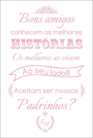 Convite Padrinhos Casamento