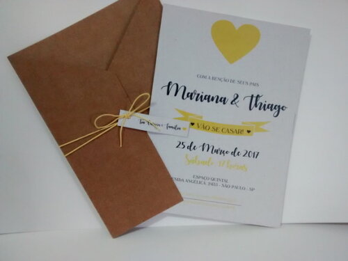 Convite para Casamento Modelo Love
