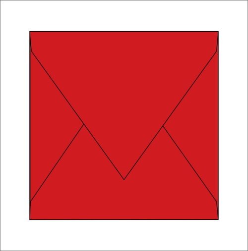 Envelope bico em papel pequim (vermelho escuro)