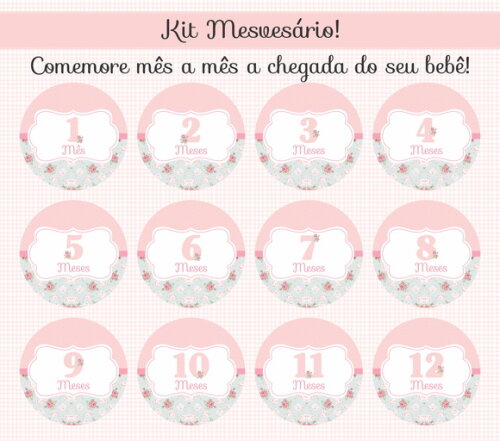 Kit de Adesivo Mesversário