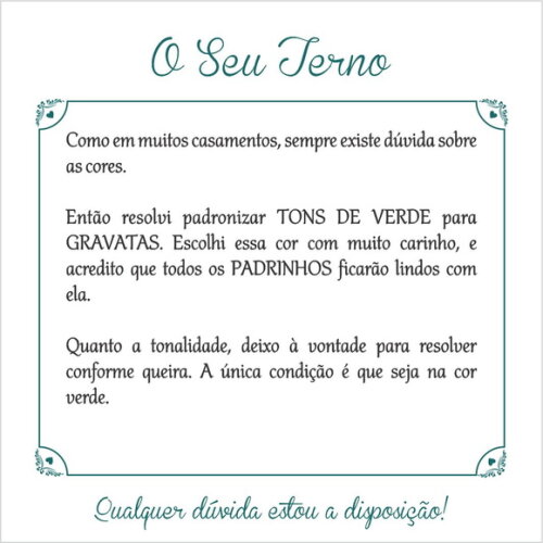 Manual dos Padrinhos (Solteiros)