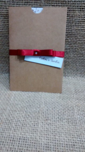 Mini Convite Casamento Rustico