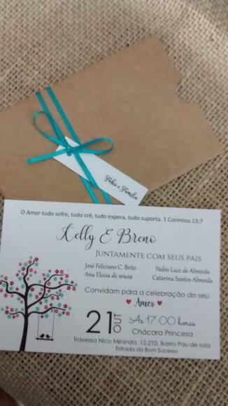 Mini Convite Amor perfeito