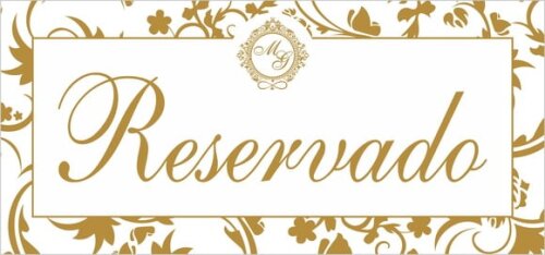 Placa de Reservado - Arte Digital