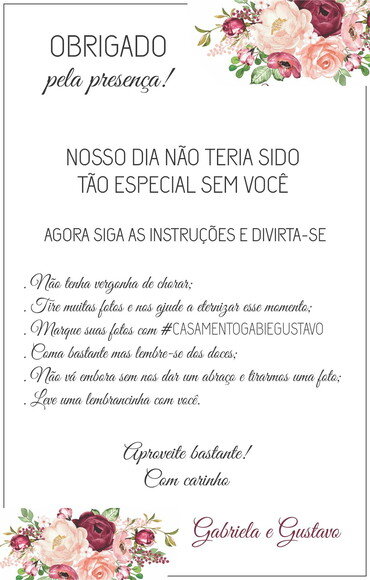 Programação de Casamento