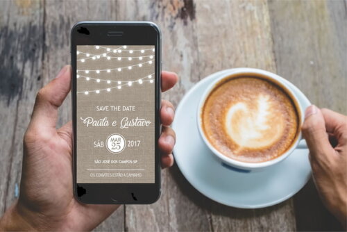Save The Date Digital Luzes