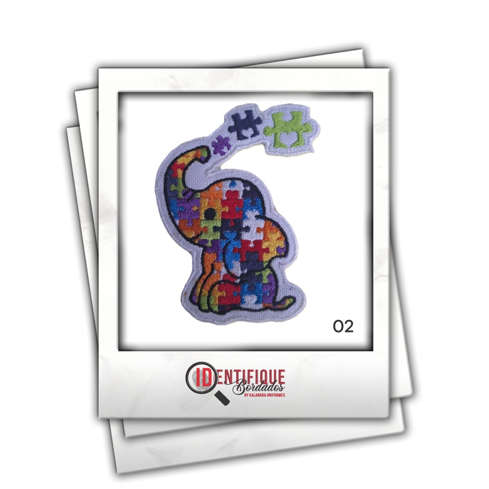 Patch Bordado Termocolante Autismo - Elefante da Consciencia