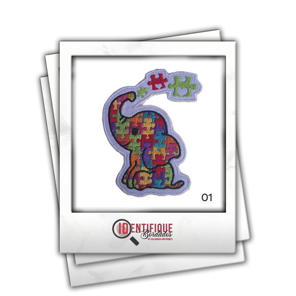 Patch Bordado Termocolante Autismo - Elefante da Consciencia