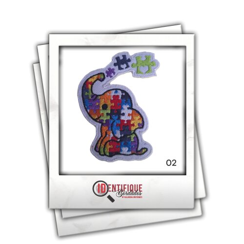 Patch Bordado Termocolante Autismo - Elefante da Consciencia