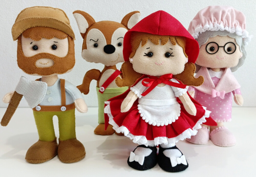 Chapeuzinho Vermelho e seus Amigos em Feltro.