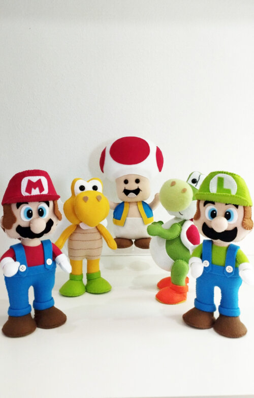 Centro de mesa Mario e seus amigos.