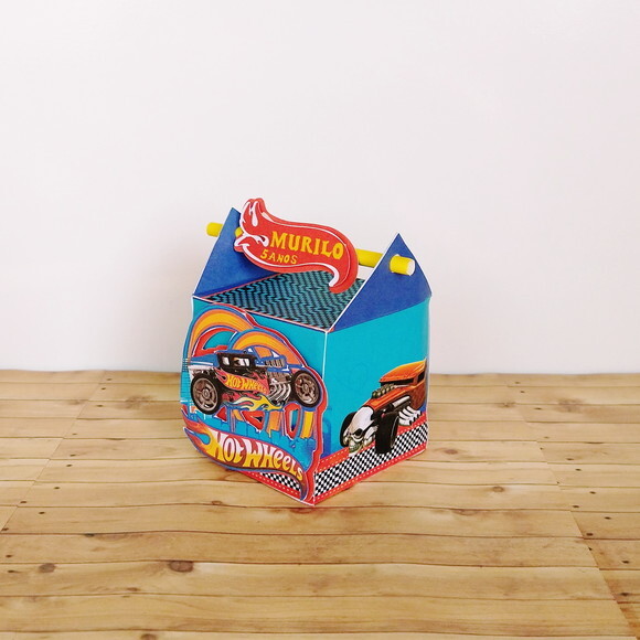 Caixa Canudo 3d Hot Wheels