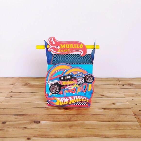 Caixa Canudo 3d Hot Wheels