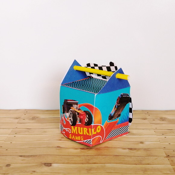 Caixa Canudo 3d Hot Wheels