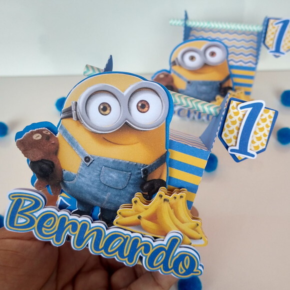 Caixa Canudo 3d Minions