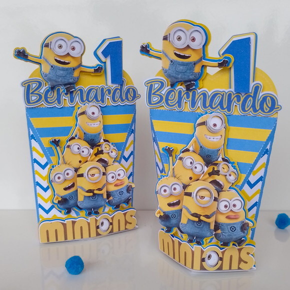 Caixa Coração 3d Minions