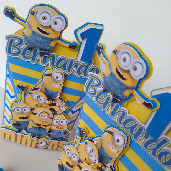 Caixa Coração 3d Minions
