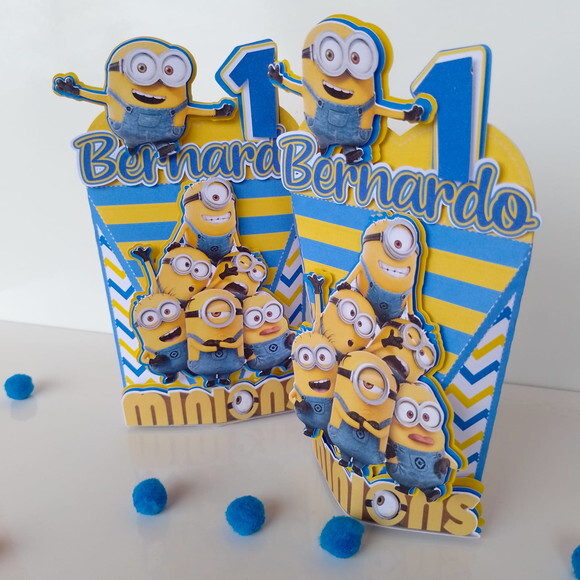 Caixa Coração 3d Minions