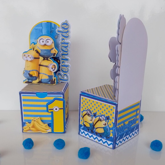 Caixa Cubo 3d Cenário Minions
