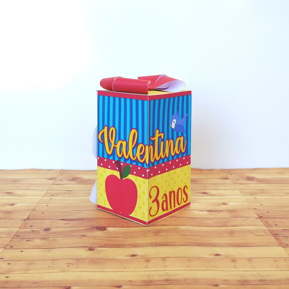 Caixa Laço Branca de Neve Cute