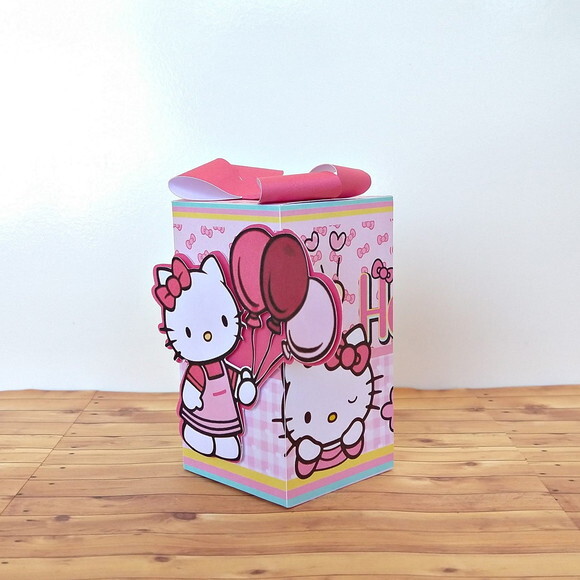 Caixa Laço Personalizada Hello Kitty