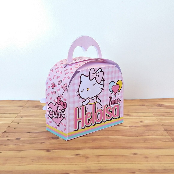 Caixa Maletinha Personalizada Hello Kitty