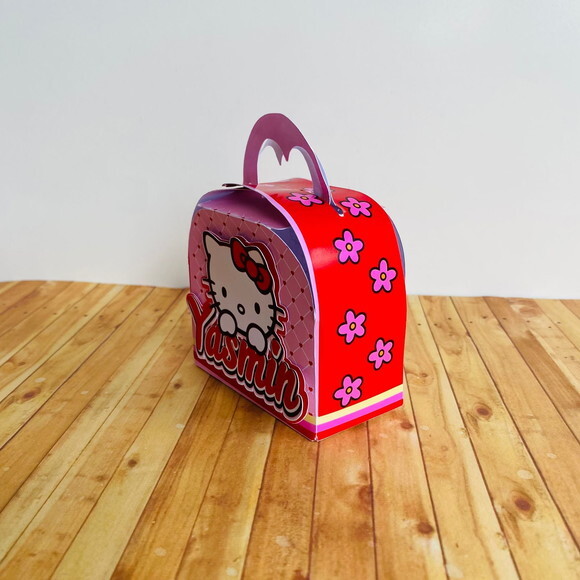 Caixa Maletinha Personalizada Hello Kitty Vermelha