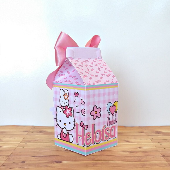 Caixa Milk Personalizada Hello Kitty