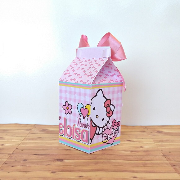 Caixa Milk Personalizada Hello Kitty
