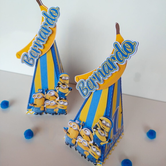 Caixa Pirâmide 3d Minions