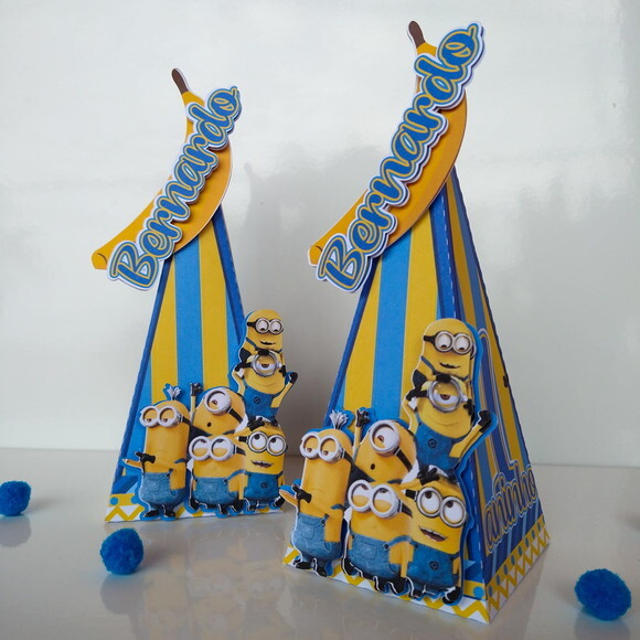 Caixa Pirâmide 3d Minions