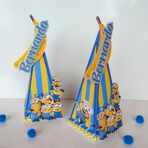 Caixa Pirâmide 3d Minions
