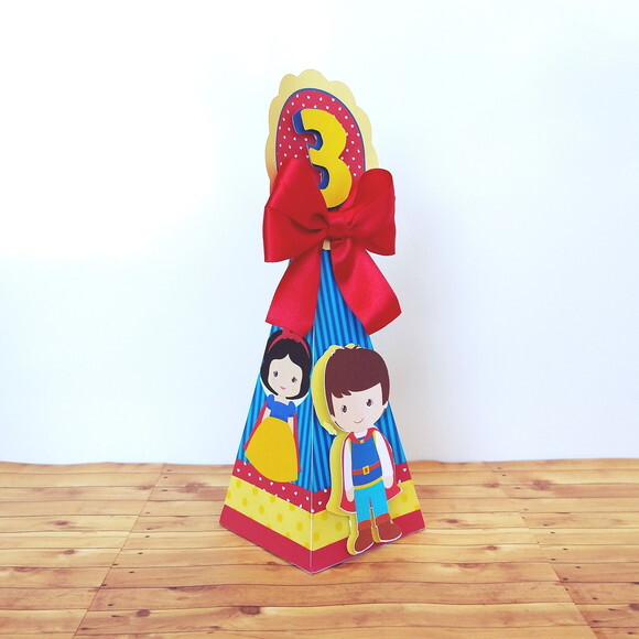 Caixa Pirâmide Branca de Neve Cute