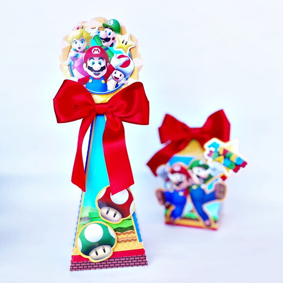 Kit 15 Caixas Personalizadas Super Mario Bros