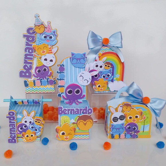 Kit 20 Caixas Personalizadas Bolofofos Menino