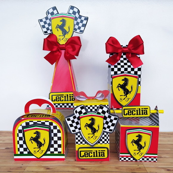 Kit 20 Caixas Personalizadas Ferrari