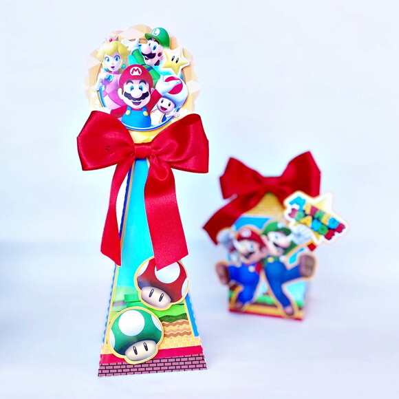 Kit 20 Caixas Personalizadas Super Mario Bros
