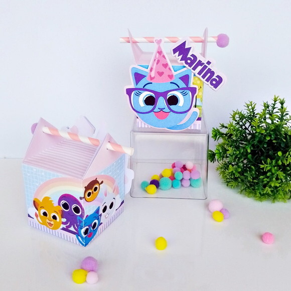 Kit 25 Caixas Personalizadas Bolofofos Menina