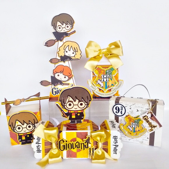 Kit 25 Caixas Personalizadas Harry Potter