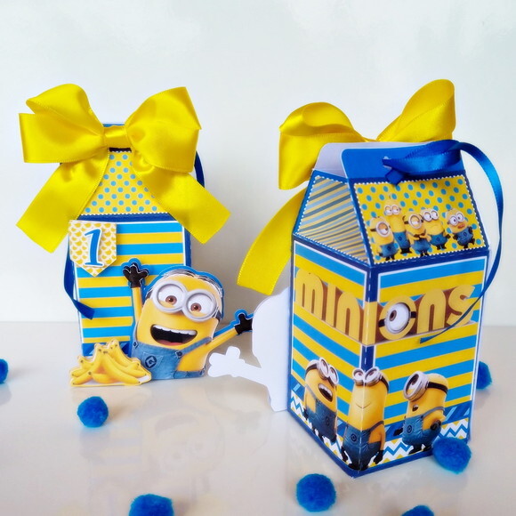 Kit 25 Caixas Personalizadas Minions