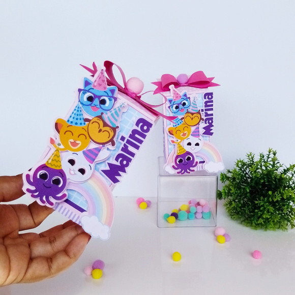 Kit 30 Caixas Personalizadas Bolofofos Menina