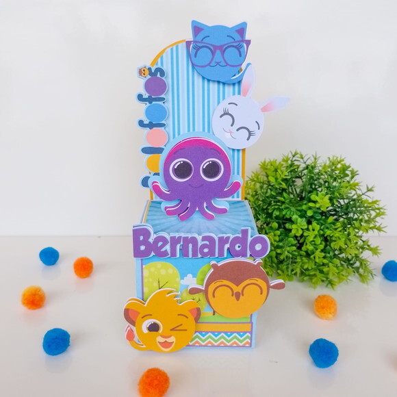 Kit 30 Caixas Personalizadas Bolofofos Menino