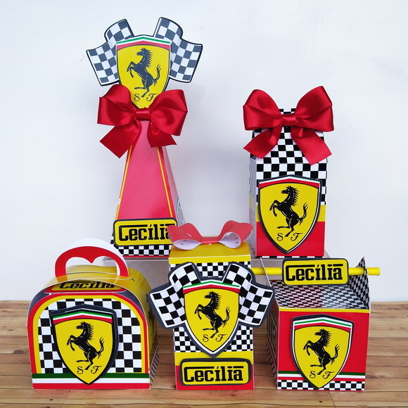 Kit 30 Caixas Personalizadas Ferrari