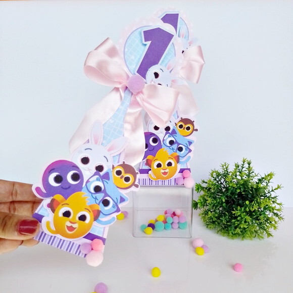 Kit 40 Caixas Personalizadas Bolofofos Menina