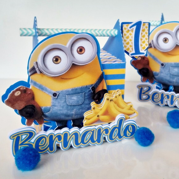 Kit 40 Caixas Personalizadas Minions