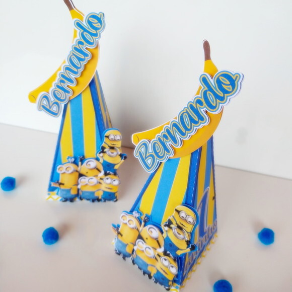 Kit 40 Caixas Personalizadas Minions