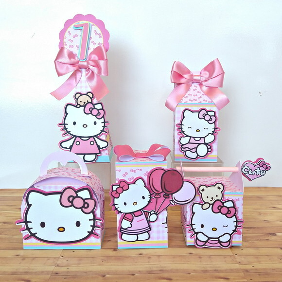 Kit 40 Caixas Personalizas Hello Kitty