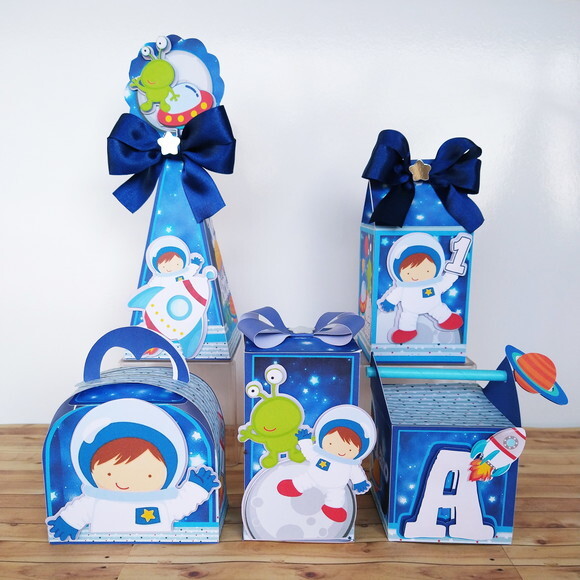 Kit 50 Caixas Personalizadas Astronauta