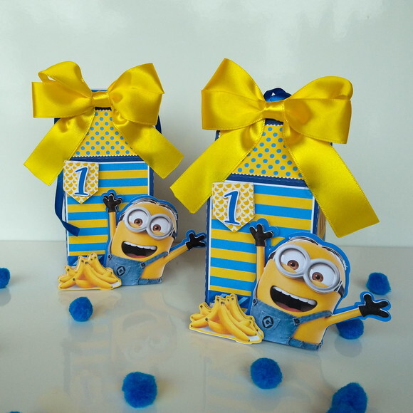 Kit 50 Caixas Personalizadas Minions